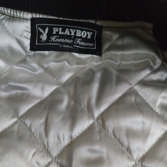 🔥NWT Rare Playboy Varsity Jacket-100%Leather Sleeves & Wool Body-Unisex XS men - Picture 5 of 6